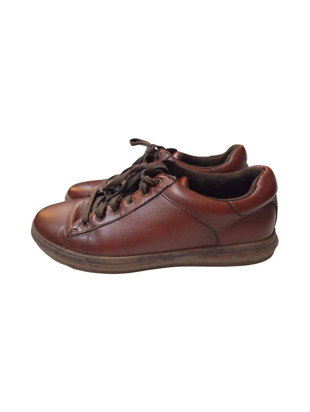 Azkbird Mens 11.5 Oxford Shoes Brown Leather Preppy Office Casual Academia Ivy